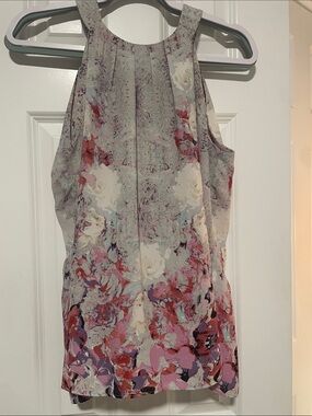 Sleeveless Floral Mini top in Pink and Cream